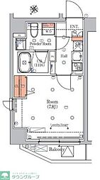エストゥルースプラス押上 5階1Kの間取り