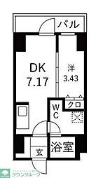TRADIS森下 5階1DKの間取り