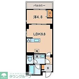 （仮称）墨田区亀沢3丁目計画 2階1LDKの間取り