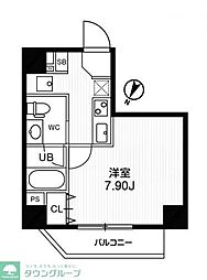 ブランセ森下 6階1Kの間取り