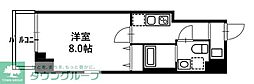 リヴシティ亀戸 8階1Kの間取り