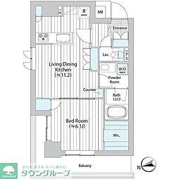 リブ　ガーデン　吾妻橋 5階1LDKの間取り