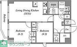 GRAN PASEO本所吾妻橋 8階2LDKの間取り