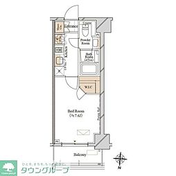 ブランシエスタ両国 7階1Kの間取り