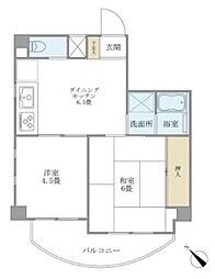 TNビル 2階2DKの間取り