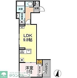 セレスティア大島 303 3階1LDKの間取り
