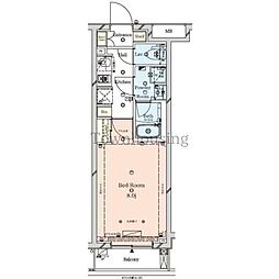 ラフィスタ墨田5丁目 5階1Kの間取り