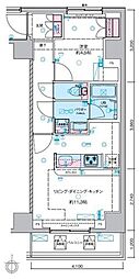 GENOVIA本所吾妻橋skygarden 2階1LDKの間取り