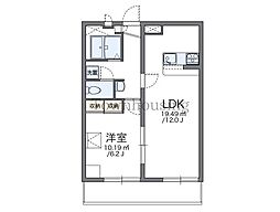 レオパレスすみだ 3階1LDKの間取り