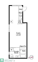 アンベリール御徒町 3階ワンルームの間取り