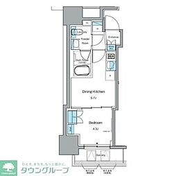ルフォンプログレ秋葉原ＥＡＳＴ 8階1DKの間取り