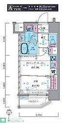 ジェノヴィア南千住スカイガーデン 10階1DKの間取り