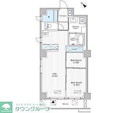 アスブルーム奥浅草 5階2SLDKの間取り