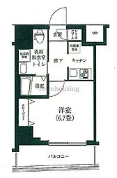 アイルプレミアム亀戸ノース 7階1Kの間取り