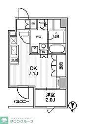 ALTERNA押上 5階1DKの間取り
