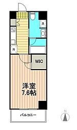 コンフォリア錦糸町DEUX 6階1Kの間取り