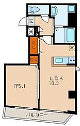 セルカエスタシオン 1LDKの間取図画像
