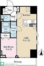 テラス森下 1LDKの間取図画像