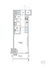 ディームス蔵前 1Kの間取図画像