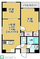 墨田区石原4丁目マンション 2LDKの間取図画像