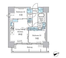 ParkAxis本所吾妻橋 2LDKの間取図画像