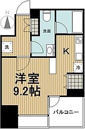 ドゥーエ両国 1Kの間取図画像