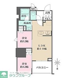ルフォンプログレ元浅草マークス 2LDKの間取図画像