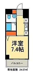 KDXレジデンス御徒町 1Kの間取図画像