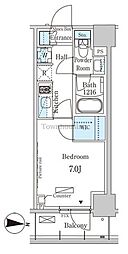 パークアクシス押上サウス 1Kの間取図画像