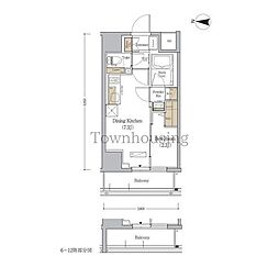 UrbanexMorishitaWEST 1DKの間取図画像