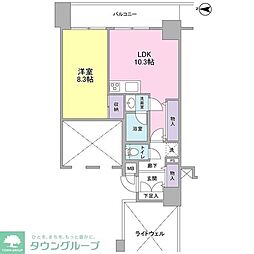 ラフィーネデュオ 1LDKの間取図画像