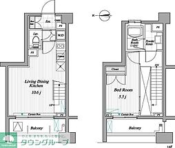 レジディア錦糸町2 1LDKの間取図画像