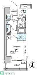 パークアクシス本所・親水公園 ワンルームの間取図画像