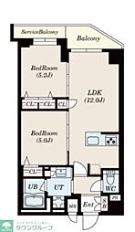 GRANPASEO菊川 1SLDKの間取図画像