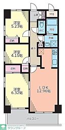 コンポステラ飯塚 3LDKの間取図画像