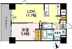 ブリスキューブ 1LDKの間取図画像