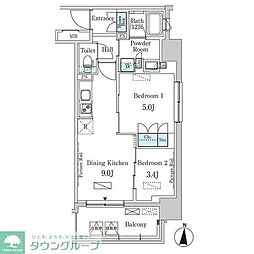 パークアクシス本所・親水公園 2DKの間取図画像