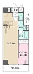 フレアF ワンルームの間取図画像