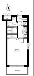 MAKESDESIGN東陽町 1Kの間取図画像