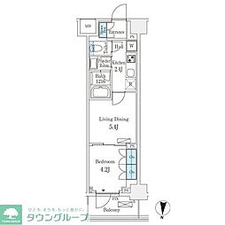 フロンティアレジデンス錦糸公園 1LDKの間取図画像