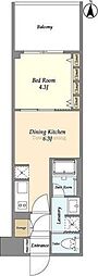 SEASONFLATS蔵前春日通り 1DKの間取図画像