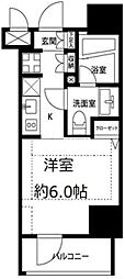 プレール・ドゥーク亀戸5 1Kの間取図画像