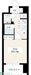 グランヴァンアクアヴェル亀戸 1Kの間取図画像