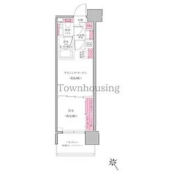 レジディア門前仲町プレイス 1DKの間取図画像