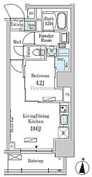 パークアクシス錦糸公園 1LDKの間取図画像