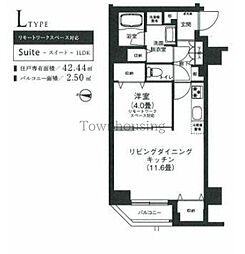 アイルプレミアム押上ノルド 1LDKの間取図画像