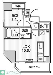 S-RESIDENCE入谷alesia 1LDKの間取図画像
