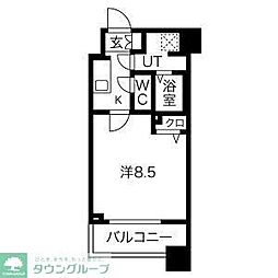 ジェノヴィア大島駅スカイガーデン 1Kの間取図画像