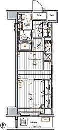 THEPREMIUMCUBEGSHIOMI 1DKの間取図画像