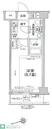 ティモーネプレミアム押上イースト 1Kの間取図画像